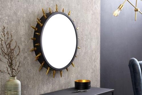 Extravagante spiegel ABSTRACT 66cm zwart goud met, Huis en Inrichting, Woonaccessoires | Spiegels, Ophalen of Verzenden