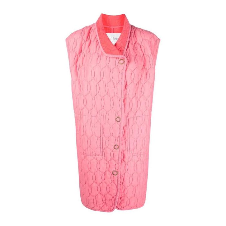 Forte_Forte • lang gewatteerd gilet in roze • S, Kleding | Dames, Jassen | Winter, Roze, Nieuw, Maat 36 (S), Verzenden