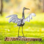 sculptuur, Statue: Aalscholver - 400 mm - Metaal