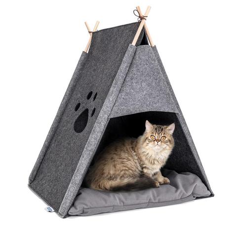 Kattenmand tipi grijs, Dieren en Toebehoren, Kattenmanden, Nieuw, Ophalen of Verzenden