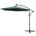 Zweefparasol met LED verlichting 300 cm Groen - Kantelbaar, Verzenden, Nieuw