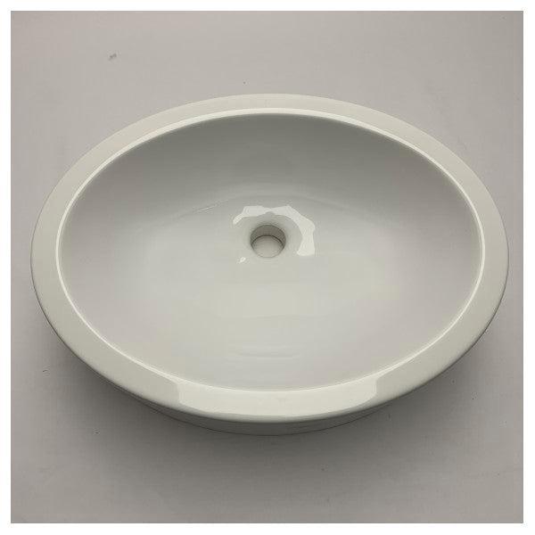 Bieden: Marine Marble Resin Oval Sink - Durable Nautical Ba, Doe-het-zelf en Verbouw, Sanitair, Nieuw, Ophalen of Verzenden