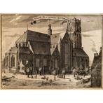 Leglise de S. Laurent a Rotterdam Gezicht op de St. Laur, Antiek en Kunst, Kunst | Etsen en Gravures, Ophalen