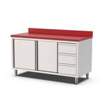 HCB Werkkast - snijtafel - 2 klapdeuren - lades - 180 cm -, Verzenden, Nieuw in verpakking, RVS Meubilair
