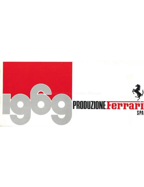 1969 FERRARI PRODUZIONE BROCHURE 27/68, Boeken, Auto's | Folders en Tijdschriften, Ferrari