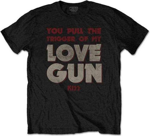 shirts - Kiss Pull The Trigger/Love Gun T-shirt - Size S..., Verzamelen, Muziek, Artiesten en Beroemdheden, Zo goed als nieuw