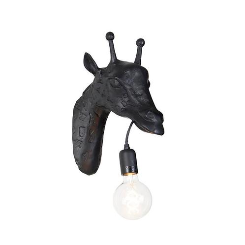 Vintage wandlamp zwart - Animal Giraf, Huis en Inrichting, Lampen | Wandlampen