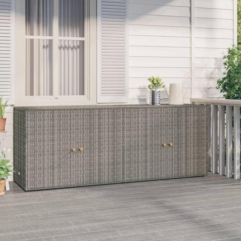 vidaXL Tuinkast 198x55,5x80 cm poly rattan grijs, Huis en Inrichting, Kasten | Overige, Nieuw, Verzenden