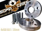 Spacers 20mm Renault Clio Twingo 4x100 60,1 Spoorverbreders, Auto diversen, Tuning en Styling, Ophalen of Verzenden