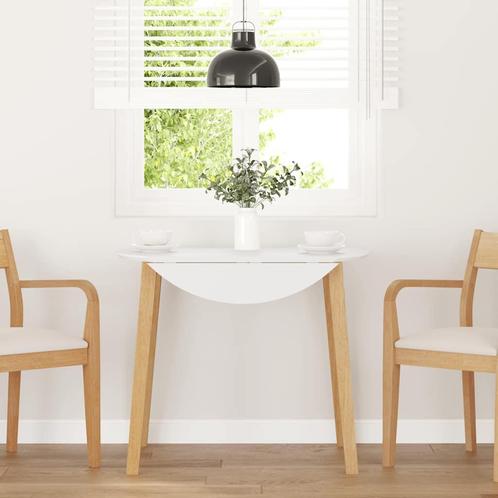 vidaXL Eettafel massief hout naturel rubber, Huis en Inrichting, Tafels | Eettafels, Nieuw, Verzenden