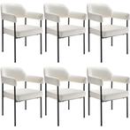 Eetkamerstoel Doé, gestoffeerd, stalen poten - Geweven stof, Verzenden, Nieuw