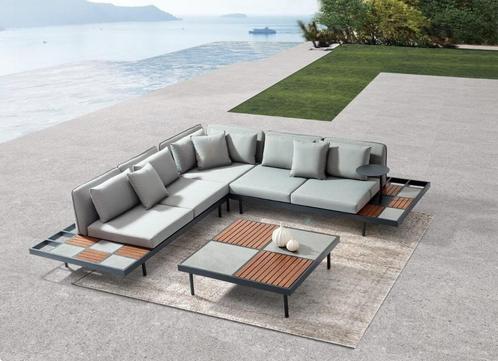 Hoek Loungeset - Bali - Antraciet  - Datho Outdoor, Tuin en Terras, Tuinsets en Loungesets, Nieuw, Verzenden