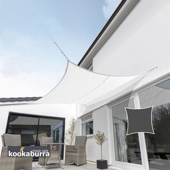 Kookaburra 2,0m Vierkant Ivoor Party Schaduwdoek (Geweven -, Tuin en Terras, Bloempotten, Verzenden