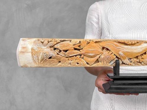 Snijwerk, Authentic, Large Hand-carved Swordfish - Mrine, Antiek en Kunst, Kunst | Designobjecten