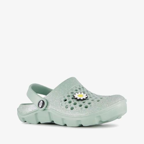 Meisjes klompen met madeliefje en glitters mintgroen maat 35, Kleding | Heren, Schoenen, Nieuw, Verzenden
