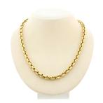 18 Krt. Gouden fantasie schakel collier; 45 cm | GIROVI, Ophalen of Verzenden, Gebruikt, Overige kleuren, Goud