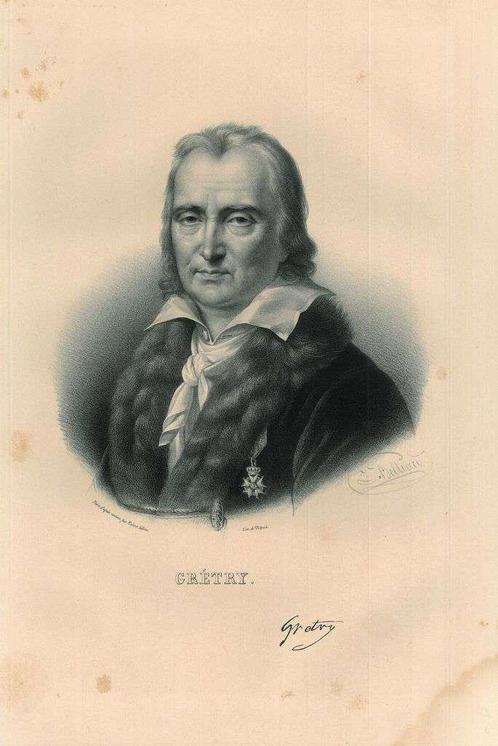 Portrait of Andre Ernest Modeste Gretry, Antiek en Kunst, Kunst | Etsen en Gravures