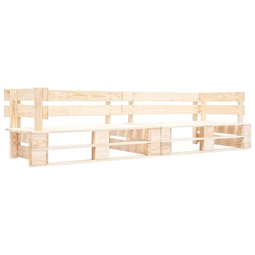 vidaXL Tuinbank 2-zits pallet hout naturel, Tuin en Terras, Tuinbanken, Nieuw, Verzenden