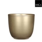 Tusca pot rond goud h16xd17 cm - Mica Decorations, Tuin en Terras, Bloempotten, Nieuw, Verzenden