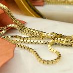 Gouden lange Venetiaanse schakel ketting | 70,5 cm, Goud, Gebruikt, Ophalen of Verzenden, Overige kleuren