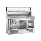GGM Gastro | Pizza koelwerkbank PREMIUM - 1400x700mm - met 3, Verzenden, Nieuw in verpakking