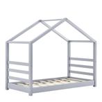 Kinderbed Vardo grenen huisbed en bedbodem 70x140 grijs, Kinderen en Baby's, Kinderkamer | Bedden, Verzenden, Nieuw