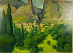 Pierre-Edmond Peradon (1893-1981) - Village de Moustier -, Antiek en Kunst, Kunst | Schilderijen | Klassiek