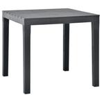 vidaXL Tuintafel 78x78x72 cm kunststof antraciet, Verzenden, Nieuw, Kunststof