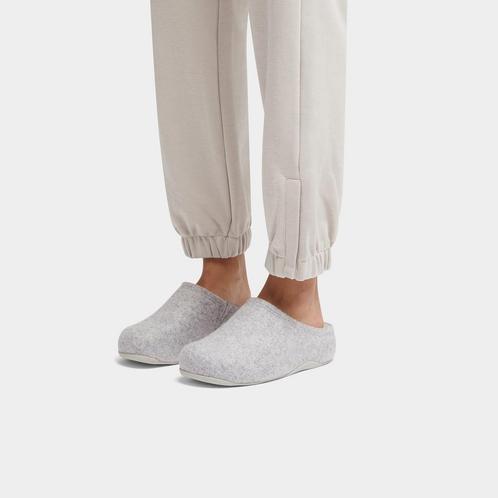 -25% FitFlop  FitFlop Shuv cushy felt clog slippers  maat 38, Kleding | Dames, Schoenen, Grijs, Nieuw, Verzenden