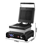GGM Gastro | Wafelijzer - Enkel - Digitaal - 1,2 kW - Vorm:, Verzenden, Nieuw in verpakking, Overige typen