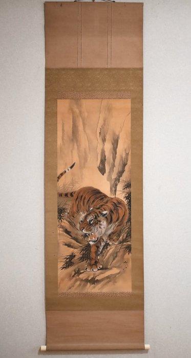 Wild Beast - Roaring Tiger - hanging scroll - Giseki  -, Antiek en Kunst, Antiek | Overige Antiek