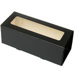 Taartdoos Slof met venster 25x10x9cm. Zwart 50st, Verzenden, Nieuw