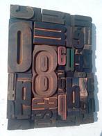 Drukblokken - XL oude typografische letterblokjes - Italië -