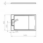 Douchebak Allibert Puretex Rechthoekig 140x90x4,5 cm, Ophalen of Verzenden, Nieuw