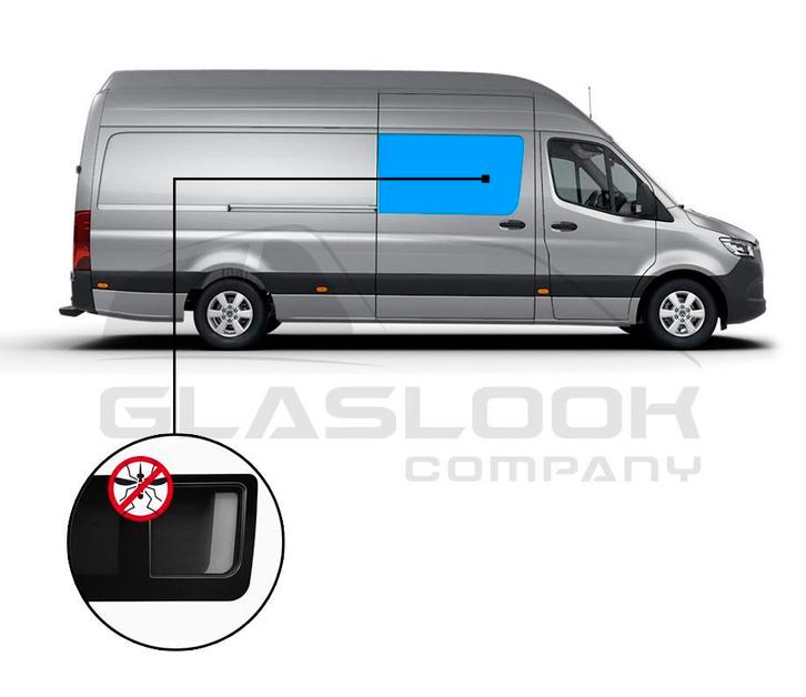 CRAFTER SPRINTER SCHUIFRUIT MET HOR PRIVACY, Auto-onderdelen, Ruiten en Toebehoren, Nieuw, Mercedes-Benz, Volkswagen, Verzenden