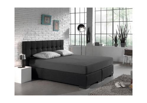 Dreamhouse Dubbel Jersey 220 gr. Hoeslaken Antraciet, Huis en Inrichting, Slaapkamer | Beddengoed