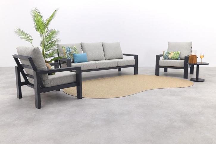 VDG Verano stoel-bank loungeset (3-delig) - Royal Grey, Tuin en Terras, Tuinsets en Loungesets, Loungeset, Nieuw, Overige materialen