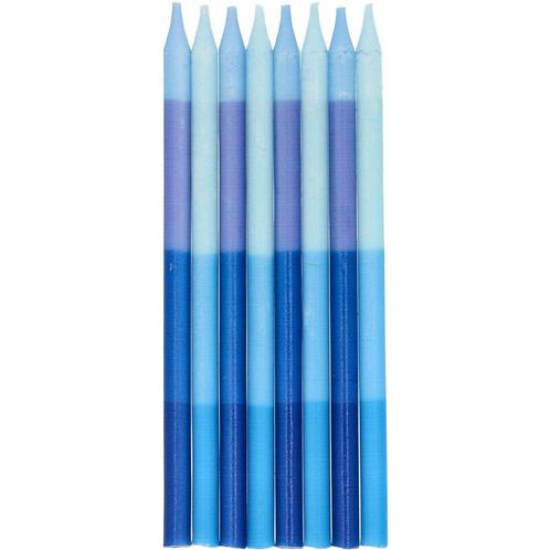 Blauwe Kaarsen 8st, Hobby en Vrije tijd, Feestartikelen, Nieuw, Verzenden