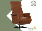 Leren relaxfauteuil Mojo elektrisch - Granada Savannah, Nieuw, Ophalen of Verzenden, 50 tot 75 cm, Industrieel, Modern