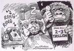 Pentekening Amerika - Irak rekening (lijst optie), Antiek en Kunst, Verzenden