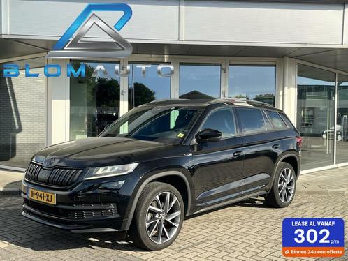 Zakelijke Lease |  Škoda Kodiaq 1.5 TSI Sportline TREKH+CANT, Auto's, Skoda, Onderhoudsboekje, Lease, Zwart, Automaat, SUV of Terreinwagen