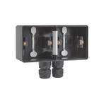 Niko New Hydro onderbak opbouw dubbel zwart IP55 horizontaal, Ophalen of Verzenden, Nieuw