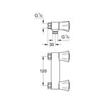 Costa L Douchekraan 12 Cm Hartafstand Chroom, Nieuw, Ophalen of Verzenden