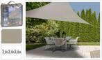 Schaduwdoek - zonnezeil - driehoek 360x360x360cm - zand, Tuin en Terras, Verzenden, Nieuw
