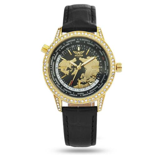 Aviator dames horloge vrouw met leren polsband AVW8633L03, Sieraden, Tassen en Uiterlijk, Horloges | Heren