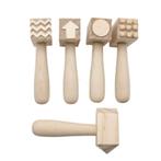 Eduplay - Houten hamers met patroon - 5 stuks, Nieuw