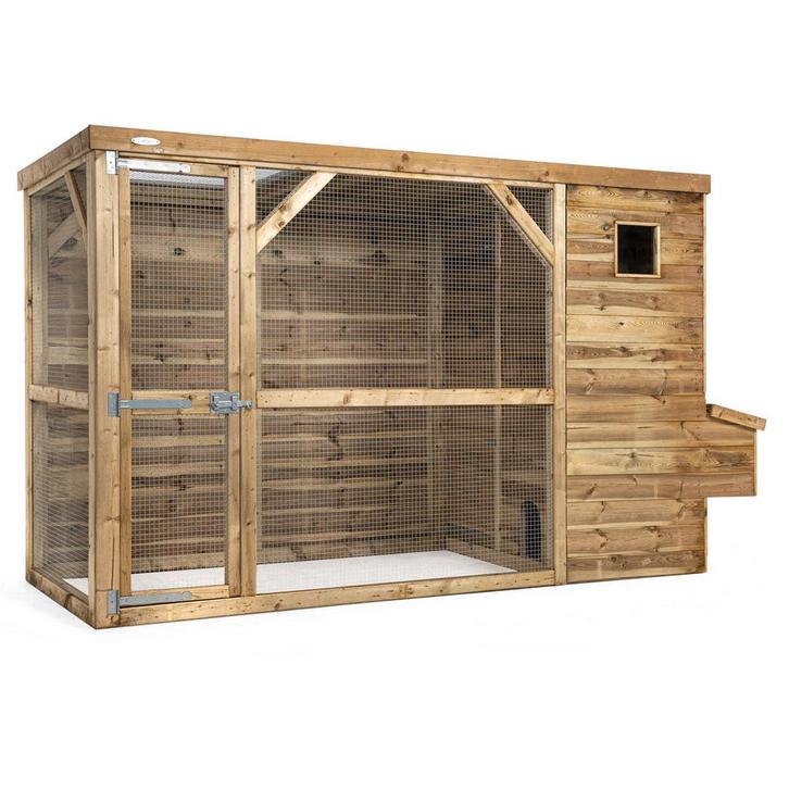 Houten Kippenhok Toon / - VOLDUX - Rechts, Dieren en Toebehoren, Pluimvee | Toebehoren, Verzenden