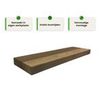 Houten wandplank  - Ash grey -  Groot - 4cm dik eiken - Rech, Huis en Inrichting, Woonaccessoires | Wandplanken en Boekenplanken