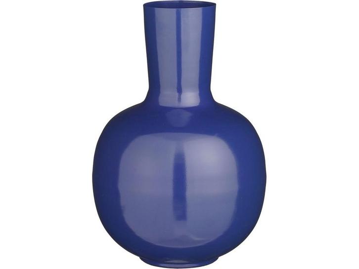 Mica Decorations Dara Vaas - H42 x Ø28 cm - Metaal - Blauw, Huis en Inrichting, Woonaccessoires | Overige, Nieuw, Verzenden