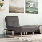 vidaXL Chaise longue kunstleer grijs, Huis en Inrichting, Banken | Sofa's en Chaises Longues, Verzenden, Nieuw